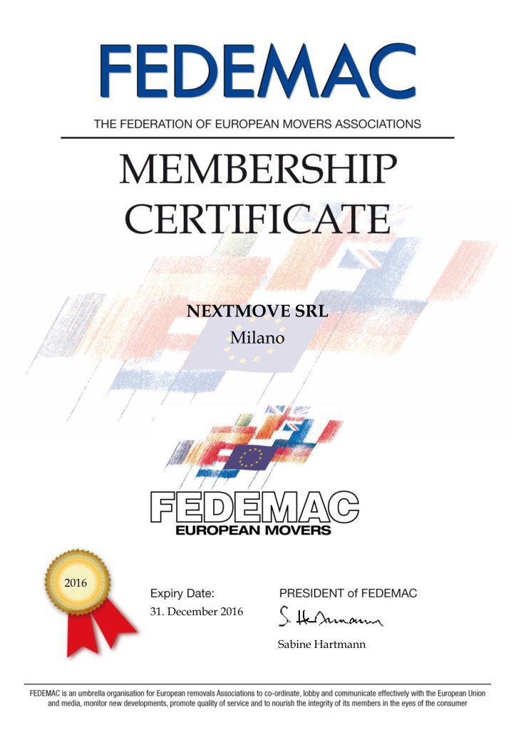 Certificate_Member_2016 FEDEMAC